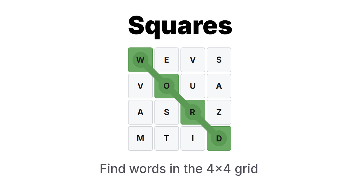 Squares - Daily Word Game & Connect Letters